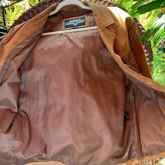 Leather Gallery Vintage 💯 Leather FringedCowboy Jacket Sz Small Men’s Authentic - Picture 13 of 16